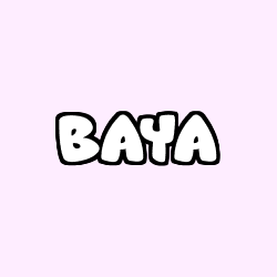 Coloring page first name BAYA