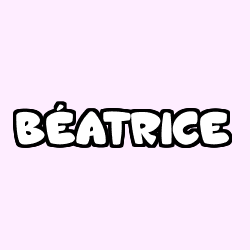 Coloring page first name BÉATRICE