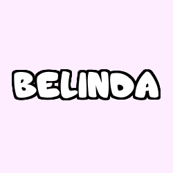 Coloring page first name BELINDA