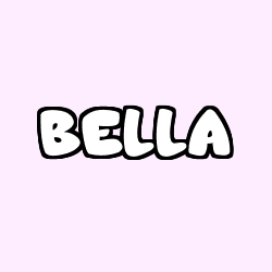 Coloring page first name BELLA