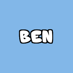 Coloring page first name BEN