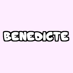 Coloring page first name BENEDICTE