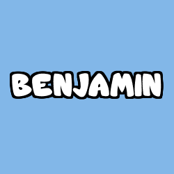 Coloring page first name BENJAMIN