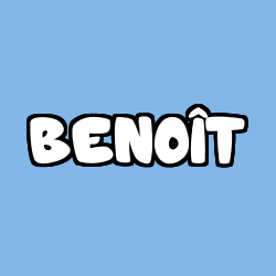 Coloring page first name BENOÎT