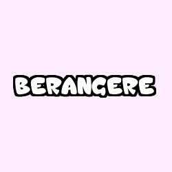 Coloring page first name BERANGERE
