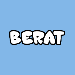 Coloring page first name BERAT