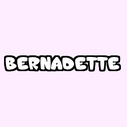 Coloring page first name BERNADETTE