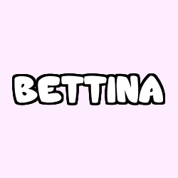 Coloring page first name BETTINA