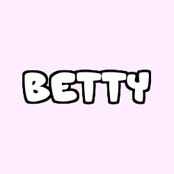 Coloring page first name BETTY