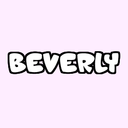 Coloring page first name BEVERLY