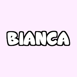 Coloring page first name BIANCA
