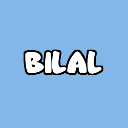 Coloring page first name BILAL