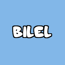 Coloring page first name BILEL