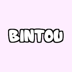 Coloring page first name BINTOU