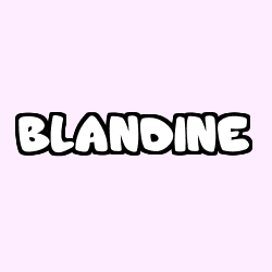 Coloring page first name BLANDINE