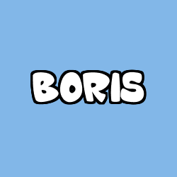 Coloring page first name BORIS