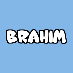 Coloring page first name BRAHIM