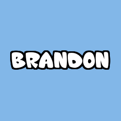 Coloring page first name BRANDON