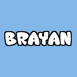Coloring page first name BRAYAN