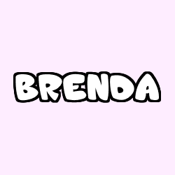 Coloring page first name BRENDA