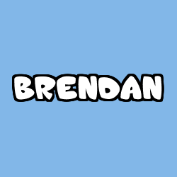 Coloring page first name BRENDAN
