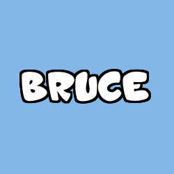 Coloring page first name BRUCE