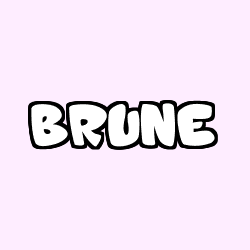 Coloring page first name BRUNE