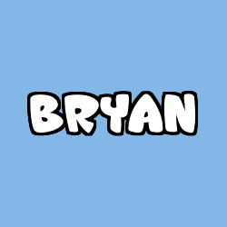Coloring page first name BRYAN