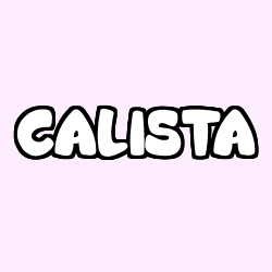 Coloring page first name CALISTA