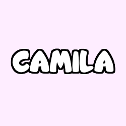 Coloring page first name CAMILA