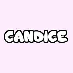Coloring page first name CANDICE