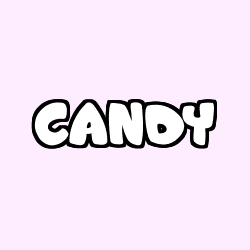 Coloring page first name CANDY