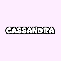 Coloring page first name CASSANDRA