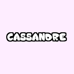 Coloring page first name CASSANDRE