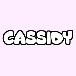 Coloring page first name CASSIDY