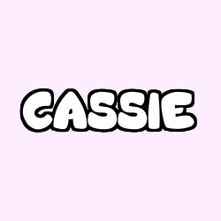 Coloring page first name CASSIE