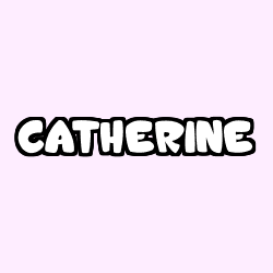 Coloring page first name CATHERINE