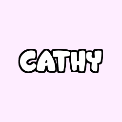 Coloring page first name CATHY