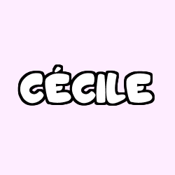 Coloring page first name CÉCILE