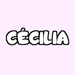 Coloring page first name CÉCILIA