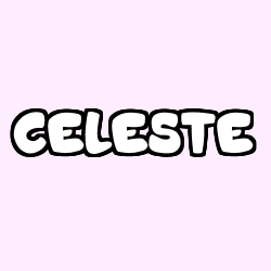 Coloring page first name CELESTE