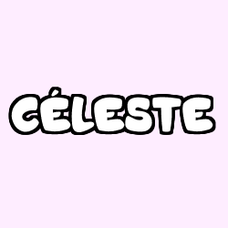 Coloring page first name CÉLESTE