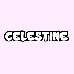 Coloring page first name CELESTINE