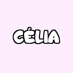Coloring page first name CÉLIA
