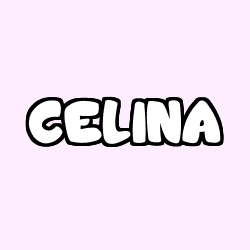 Coloring page first name CELINA