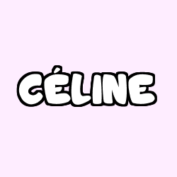 Coloring page first name CÉLINE