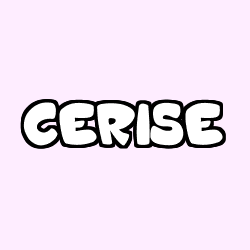 Coloring page first name CERISE