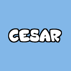 Coloring page first name CESAR