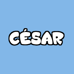 Coloring page first name CÉSAR
