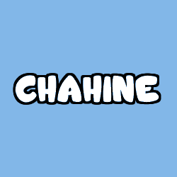 Coloring page first name CHAHINE